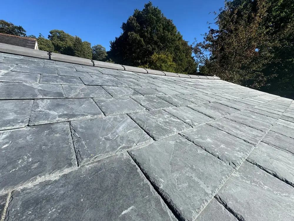 Natural slate roof laid on a replacement roof in Bracknell