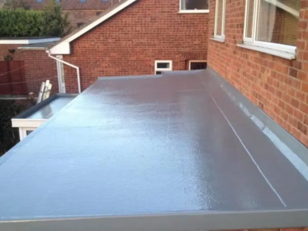 New GRP fibreglass flat roof on a rear extension